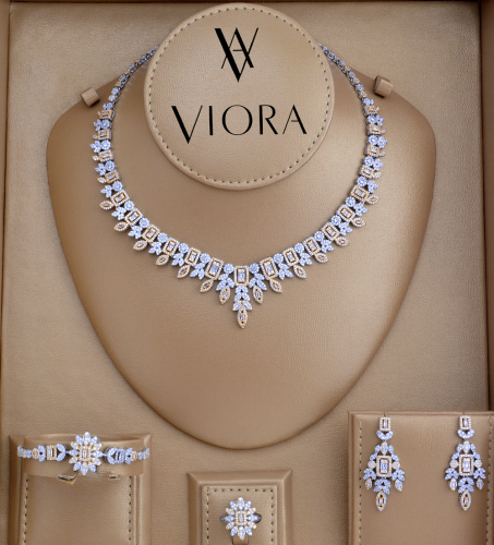 طقم زركون تصميم ألماس