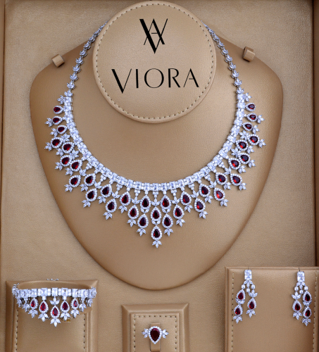 طقم زركون تصميم ألماس