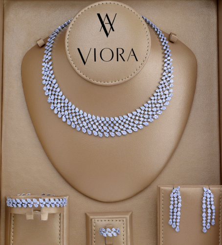 طقم زركون تصميم ألماس