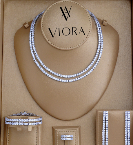 طقم زركون تصميم ألماس