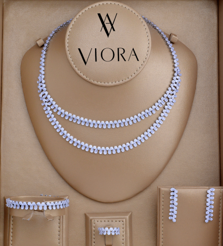 طقم زركون تصميم ألماس