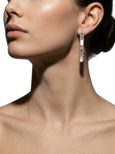 طقم زركون تصميم ألماس