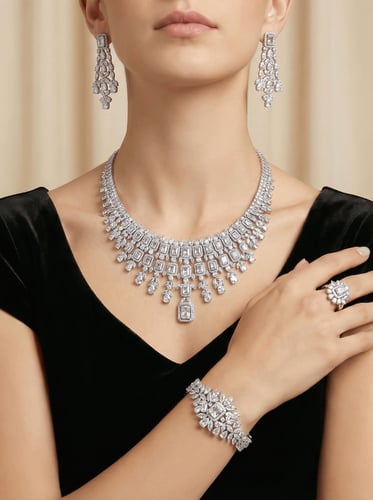 طقم زركون تصميم ألماس