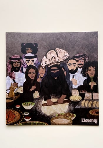 لوحة فنية للطهاة