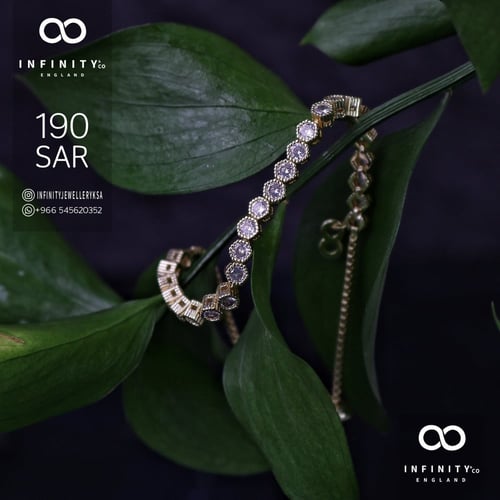 اسواره آنيا المطلية بالذهب، لون ذهبي ماركة انفينيت...