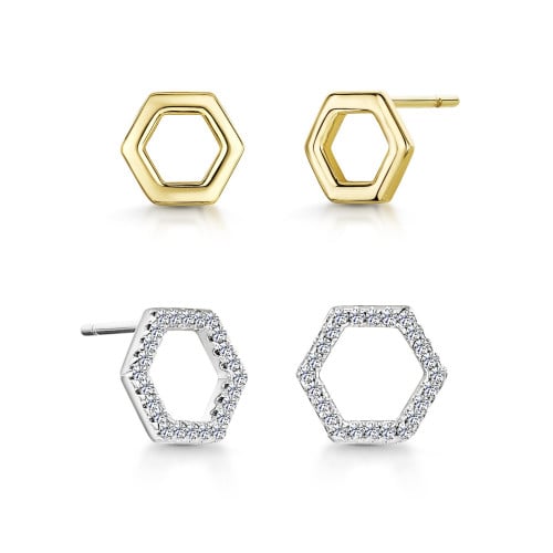 حلق بياتريس، مطلية بالذهب والروديوم، ماركة انفينيت...