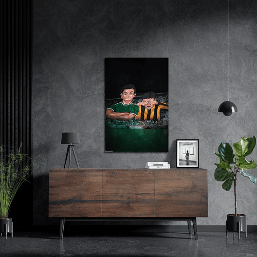 لوحة معدنية جمهور نادي الاهلي السعودي