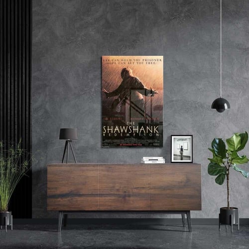 لوحة معدنية | بوستر The Shawshank: آندي تحت المطر...