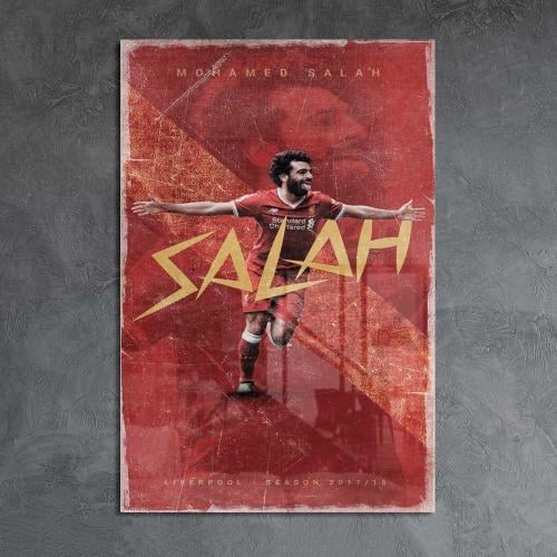 لوحة معدنية | بوستر محمد صلاح نجم ليفربول