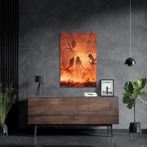 لوحة معدنية ام التنانين مسلسل قيم اوف ثرونز