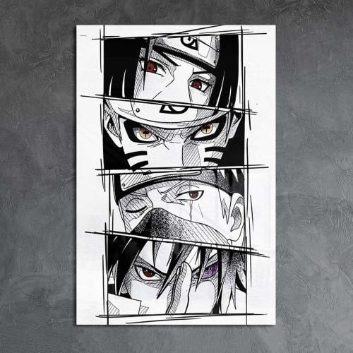 لوحة معدنية | بوستر عيون إيتاشي، ناروتو بطور الناس...