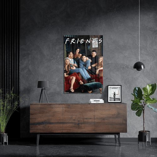 لوحة معدنية لشخصيات مسلسل فريندز