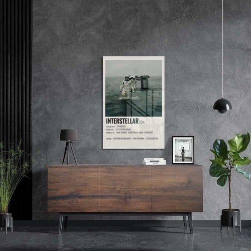 لوحة معدنية | بوستر Interstellar: رائدا فضاء في كو...