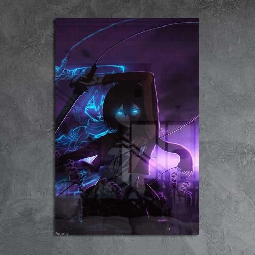 لوحة معدنية | بوستر ميكاسا أكرمان من أنمي هجوم الع...