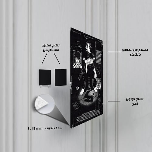 لوحة معدنية | بوستر ميغومي فوشيغورو من أنمي جوجوتس...