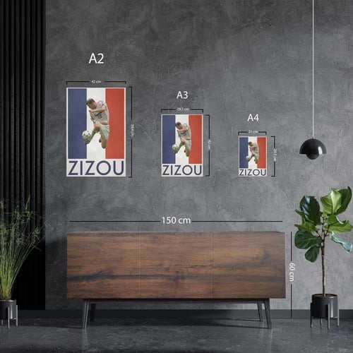 لوحة معدنية | بوستر زيدان: تصميم مستوحى من العلم ا...