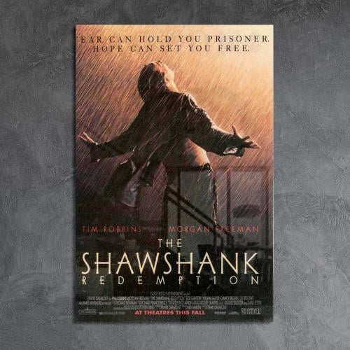 لوحة معدنية | بوستر The Shawshank: آندي تحت المطر...