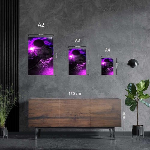 لوحة معدنية | بوستر رورونوا زورو سيف إنما (قاطع ال...