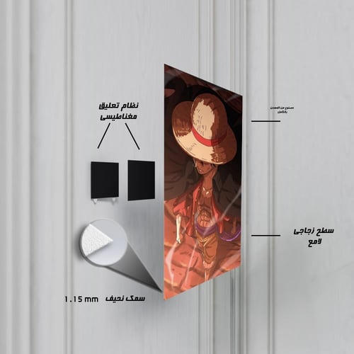 لوحة معدنية | بوستر مميز لمونكي دي لوفي من أنمي ون...
