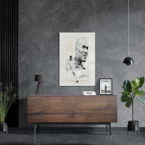 لوحة معدنية | بوستر زين الدين زيدان أسطورة ريال مد...