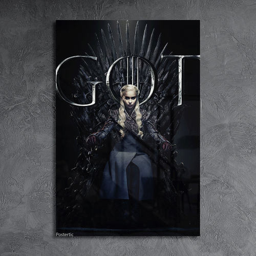 لوحة معدنية دنيرس تارغيريان على العرش مسلسل قيم او...