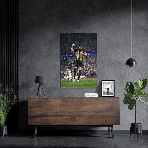 لوحة معدنية احتفال كريم بنزيما الاتحاد