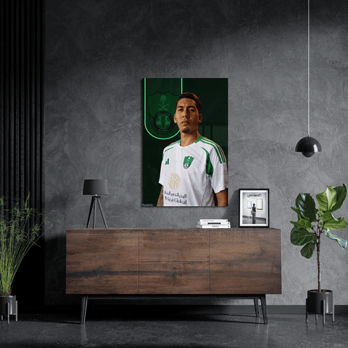 لوحة معدنية روبيرتو فيرمينو نادي الاهلي السعودي