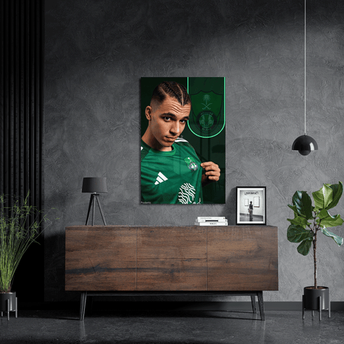 لوحة معدنية مميزه روجير إيبانيز نادي الاهلي السعود...