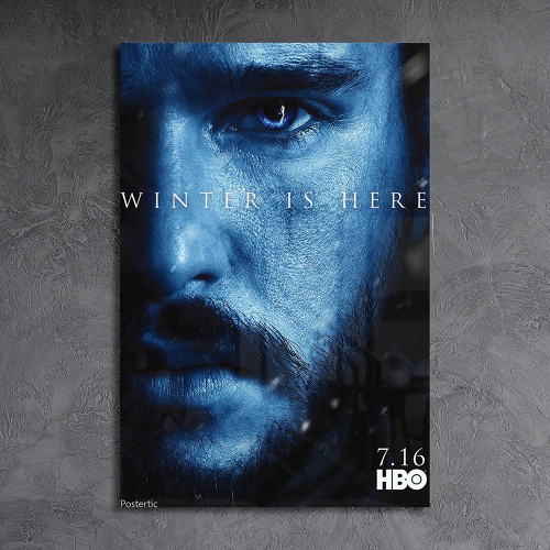 لوحة معدنية جون سنو مسلسل قيم اوف ثرونز - الشتاء ق...