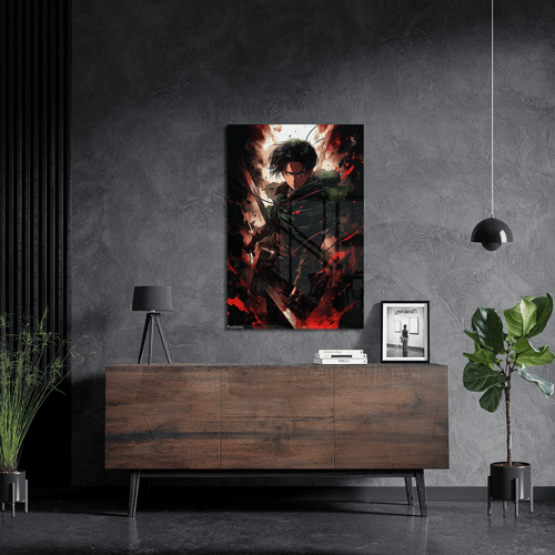 لوحة معدنية | بوستر ليفاي اكرمان انمي هجوم العمالق...