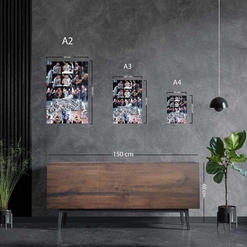 لوحة معدنية ليونيل ميسي لقطات تتويج كأس العالم 202...