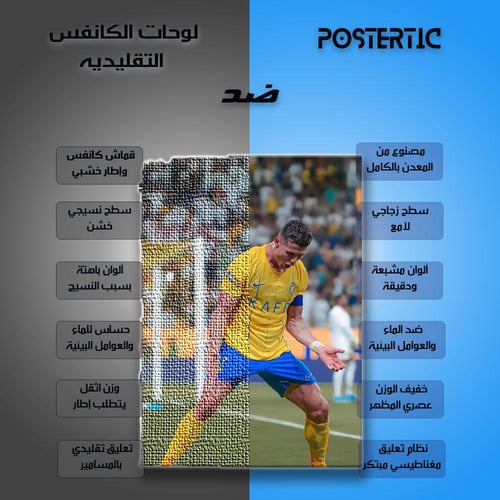 لوحة معدنية كريستيانو رونالدو نادي النصر