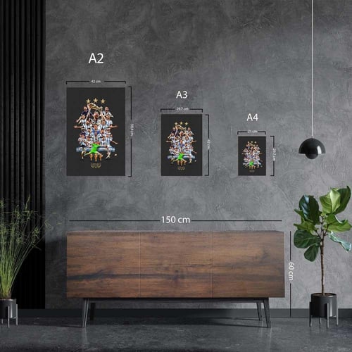 لوحة معدنية | بوستر الأرجنتين بطل العالم 2022