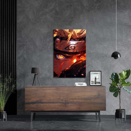لوحة معدنية | بوستر عين ناروتو: تأثيرات متوهجة