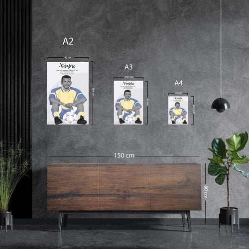 لوحة معدنية مميزه اسطورة نادي النصر ماجد عبدلله