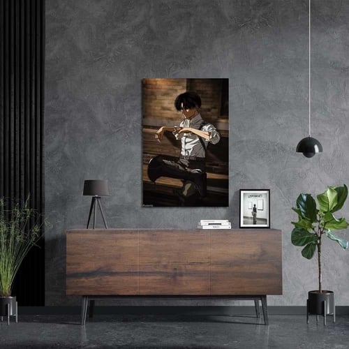 لوحة معدنية | بوستر ليفاي اكرمان انمي هجوم العمالق...