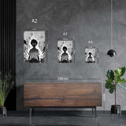 لوحة معدنية | بوستر انمي موب سايكو 100 Mob Psycho