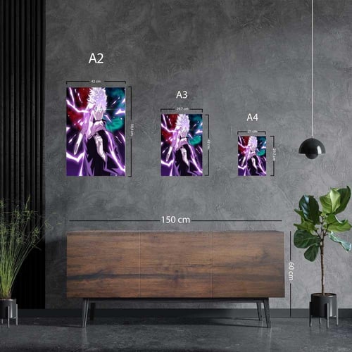 لوحة معدنية | بوستر غوجو ساتورو من أنمي جوجوتسو كا...