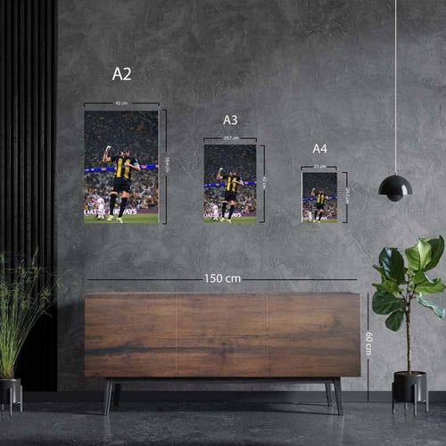 لوحة معدنية احتفال كريم بنزيما الاتحاد