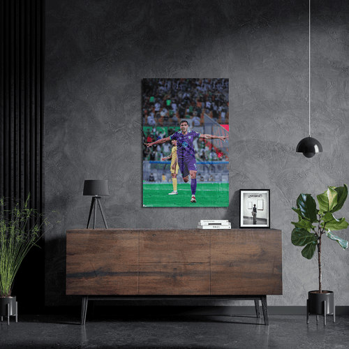 لوحة معدنية عمر السومة نادي الاهلي السعودي