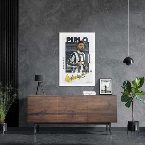 لوحة معدنية | بوستر بيرلو: تصميم عصري بقميص يوفنتو...