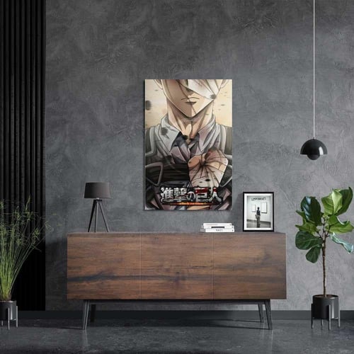 لوحة معدنية ليفاي أكرمان – أنمي Attack on Titan هج...