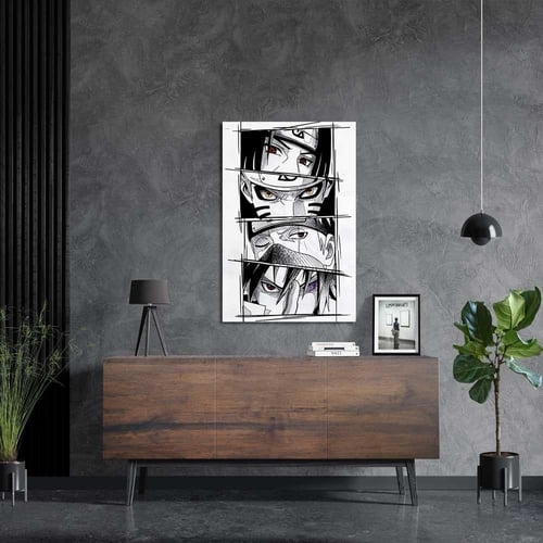 لوحة معدنية | بوستر عيون إيتاشي، ناروتو بطور الناس...