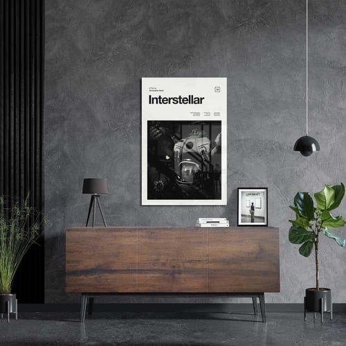 لوحة معدنية | بوستر Interstellar: رائد فضاء بخوذة...