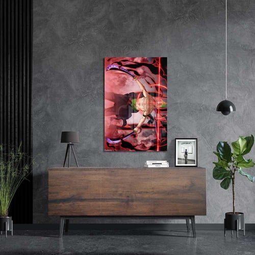 لوحة معدنية | بوستر زورو بخلفية سماء حمراء