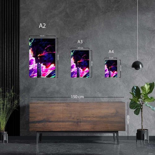 لوحة معدنية | بوستر مقرب لرورونوا زورو من أنمي ون...