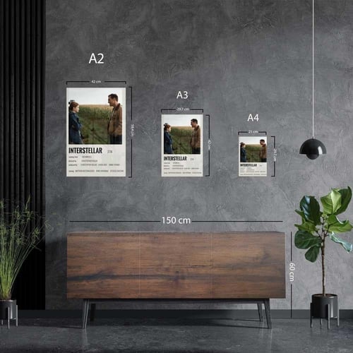 لوحة معدنية بوستر لفلم انترستيلر