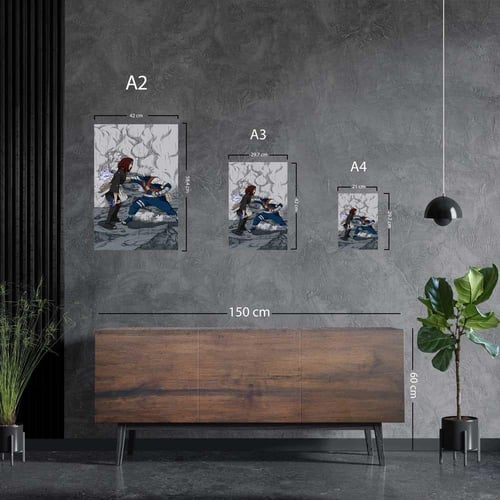 لوحة معدنية | بوستر تضحية رين أمام كاكاشي