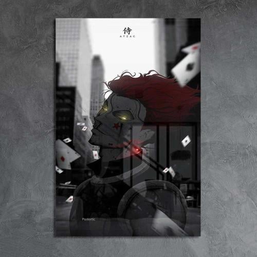 لوحة معدنية | بوستر هيسوكا مورو من أنمي هنتر × هنت...