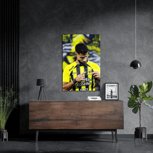 لوحة معدنية صالح الشهري نادي الاتحاد